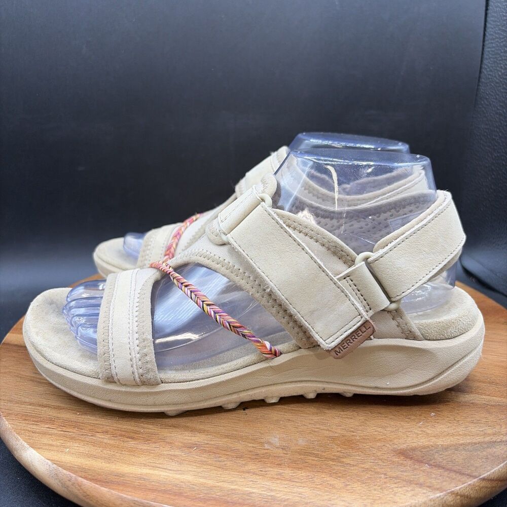 Merrell Terran 4 Slide Women’s Size 7 Sandals Incense Beige Leather Shoes
